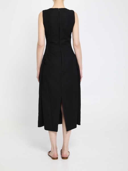 Rochii elegante JACQUEMUS Tablier Midi Dress BLACK Femei (BM 19751864) 4