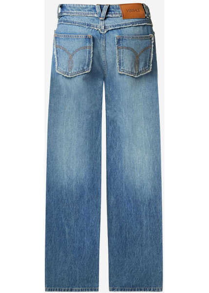 Blugi Versace Raw Cut Frayed Jeans BLUE Femei (BM 19751867) 2