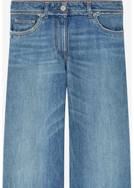 Blugi Versace Raw Cut Frayed Jeans BLUE Femei (BM 19751867) 3