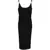 Versace Midi Dress In Jersey Crepe Stretch BLACK