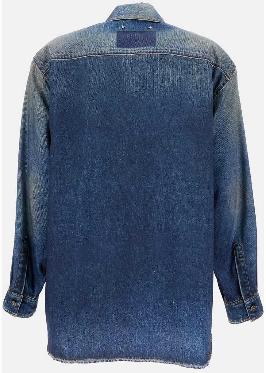 Camasi Golden Goose Denim Print Shirt BLUE Femei (BM 19751876) 2