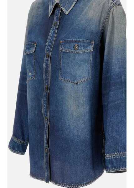 Camasi Golden Goose Denim Print Shirt BLUE Femei (BM 19751876) 3