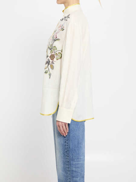 Camasi Valentino Garavani Linen Shirt With Embroidery WHITE Femei (BM 19751891) 3