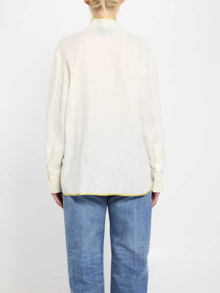 Camasi Valentino Garavani Linen Shirt With Embroidery WHITE Femei (BM 19751891) 4