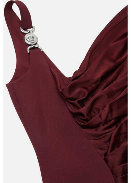 Rochii elegante Versace Asymmetrical Evening Dress BORDEAUX Femei (BM 19751918) 4