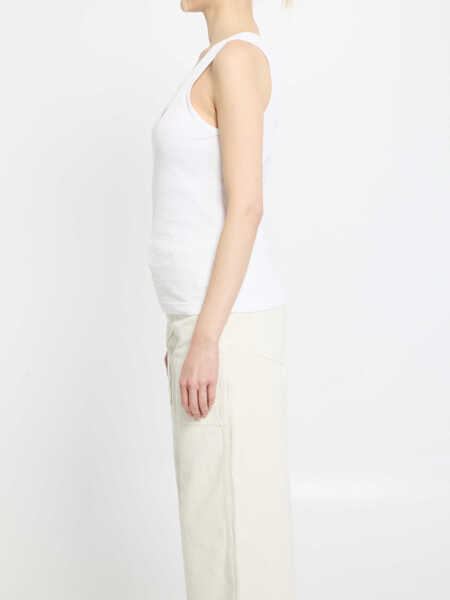 Bluze Dolce & Gabbana Ribbed Tank Top With Dg WHITE Femei (BM 19751927) 3