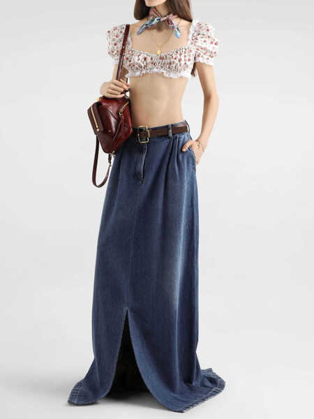 Bluze Dolce & Gabbana Rose Print Top WHITE Femei (BM 19751930) 2