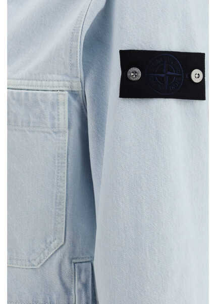Camasi de blugi Stone Island Denim Shirt Jacket BLUE EXTRA BLEACH Barbati (BM 19752035) 3