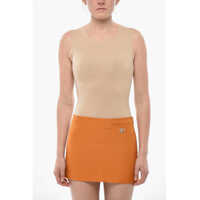 Bluze Mm4 Cotton-Blend Bodysuit With Raw-Edge Trims Femei