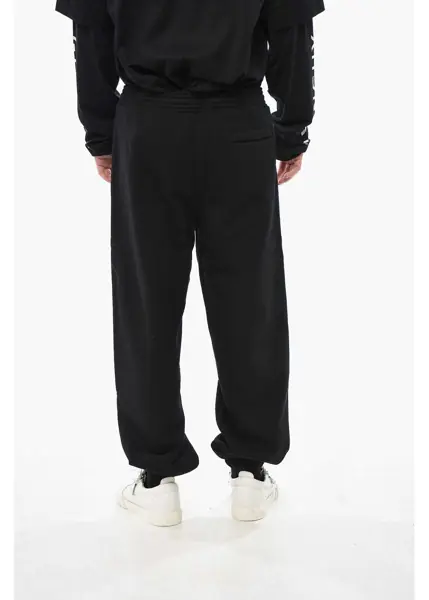 Pantaloni de trening Givenchy Brushed Cotton Joggers Sotrm With Crystals Black Barbati (BM 19752056) 2