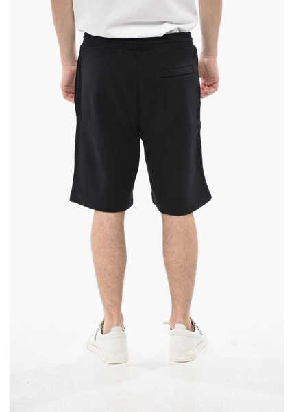 Pantaloni scurti Givenchy Brushed Cotton Shorts Graffiti With Print Black Barbati (BM 19752065) 2