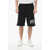 Givenchy Brushed Cotton Shorts Graffiti With Print Black
