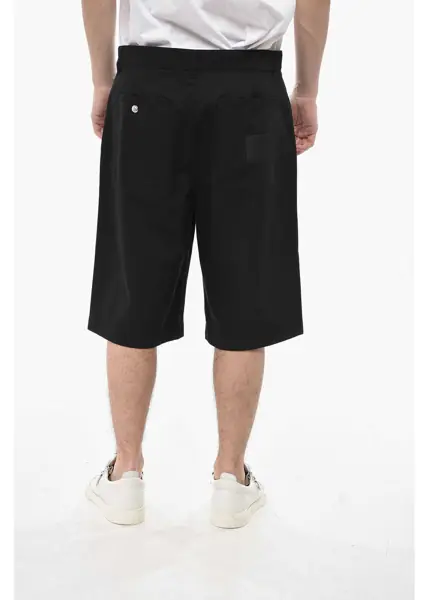 Pantaloni scurti Givenchy Cotton-Blend Chino Shorts With Belt Loops Black Barbati (BM 19752068) 2