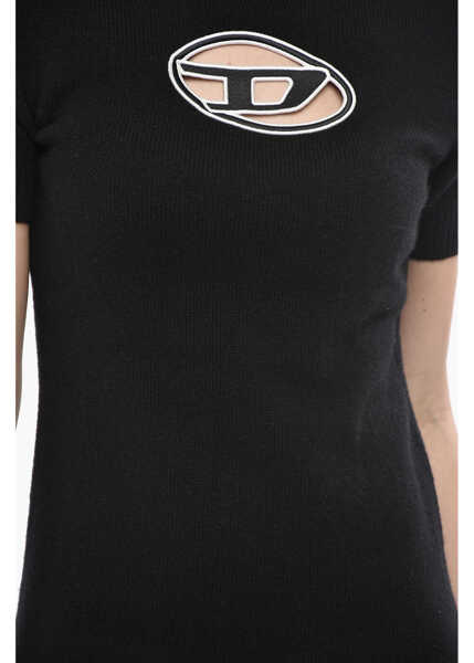 Rochii elegante Diesel Virgin Wool And Cashmere Dress M-Argaret-Drs With Cut-Out Lo Black Femei (BM 19752071) 3