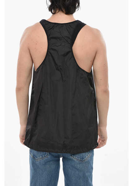 Tricouri DSQUARED2 Set Of 2 Solid-Color Nylon And Cotton Tops Black Barbati (BM 19752089) 2