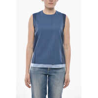 Bluze Pinstriped Virgin-Wool Top With Back Zip Femei