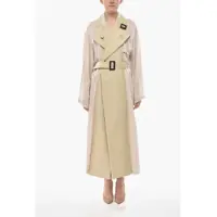 Trenciuri Mm0 Mesh Trench With Gabardine Details Femei