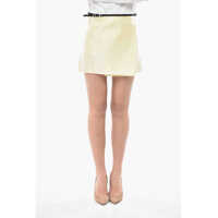 Fuste scurte Satin Wrap Mini Skirt With Belt Femei