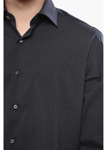 Camasi casual Alessandro Gherardi Solid Shirt With French Collar Black Barbati (BM 19752113) 3