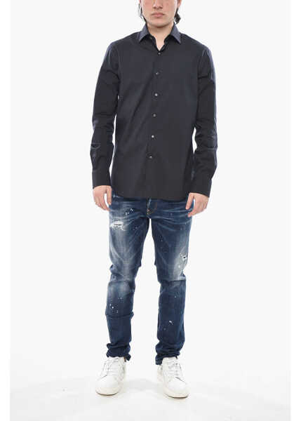 Camasi casual Alessandro Gherardi Solid Shirt With French Collar Black Barbati (BM 19752113) 4