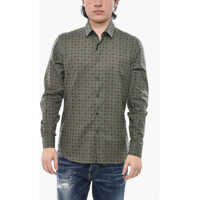 Camasi casual Cc Collection Patterned Cotton Shirt Barbati