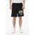 Givenchy Brushed Cotton Shorts Life's Hard With Embroidery Black