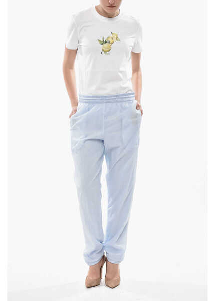 Pantaloni de trening Givenchy Nylon Joggers With 4 Pockets And Cuffs Light Blue Femei (BM 19752140) 4