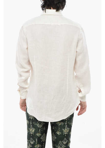 Camasi casual CORNELIANI Linen Shirt With French Collar White Barbati (BM 19752146) 2