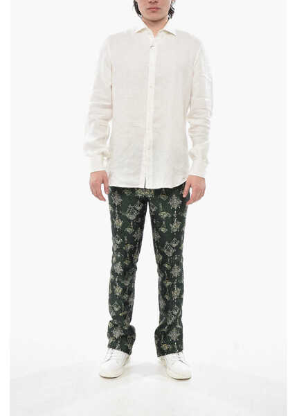 Camasi casual CORNELIANI Linen Shirt With French Collar White Barbati (BM 19752146) 4