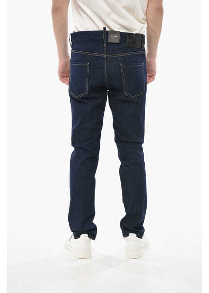 Blugi slim fit DSQUARED2 Jeans Straight-Leg Cool Guy With Exposed Seams 17Cm Blue Barbati (BM 19752149) 2