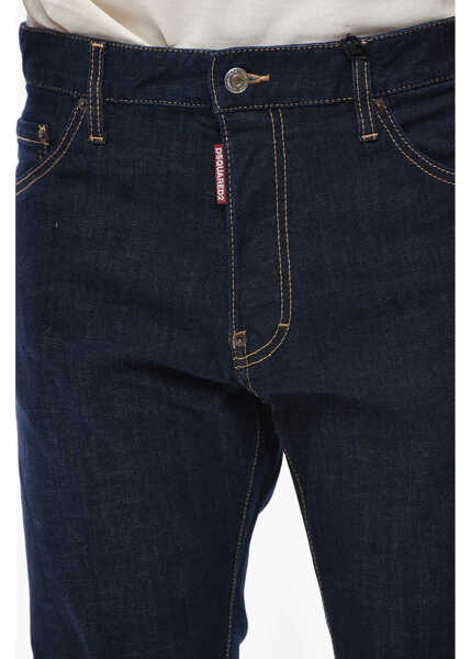 Blugi slim fit DSQUARED2 Jeans Straight-Leg Cool Guy With Exposed Seams 17Cm Blue Barbati (BM 19752149) 3
