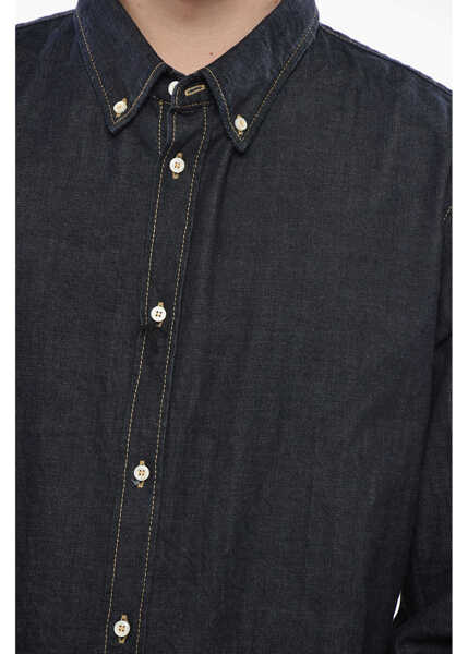 Camasi de blugi DSQUARED2 Denim Button Down Shirt Blue Barbati (BM 19752167) 3