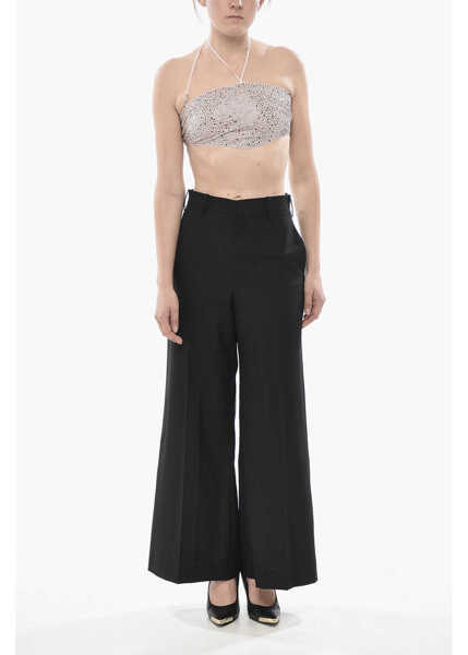 Sutiene DSQUARED2 Bandeau Bikini Top With All-Over Crystals Pink Femei (BM 19752170) 4