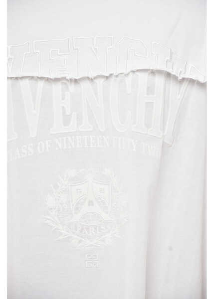 Tricouri Givenchy Double-Fabric Embroidered T-Shirt College White Barbati (BM 19752239) 3