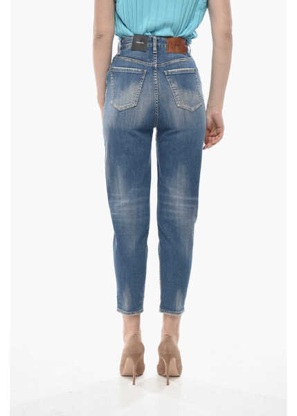 Bluze Marni Leather-Front Sleeveless Crop Top Light Blue Femei (BM 19752251) 2