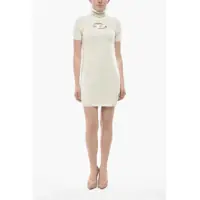 Rochii scurte Knit Turtleneck Dress M-Argaret With Cut-Out Detail Femei