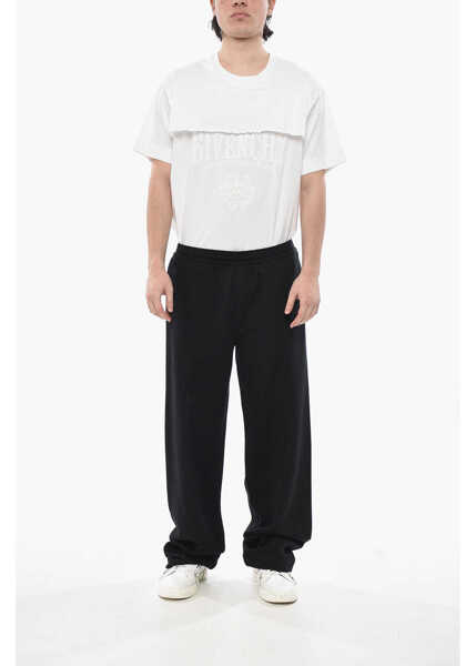 Pantaloni casual Givenchy Cotton Joggers With Front Pleats Black Barbati (BM 19752266) 4