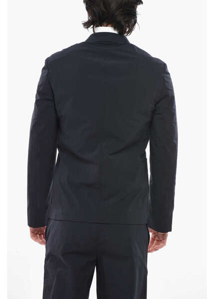 Sacouri elegante Givenchy Unlined Stretch Nylon Blazer With Patch Pockets Blue Barbati (BM 19752272) 2