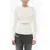 Diesel Ribbed Crewneck Top M-Peris With Cut-Out Detail White