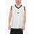 Givenchy Cotton Tank Top With Contrast Trim And V-Neck White