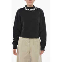 Bluze de trening Cropped-Fit Crewneck Sweatshirt Seasonal Logo Femei