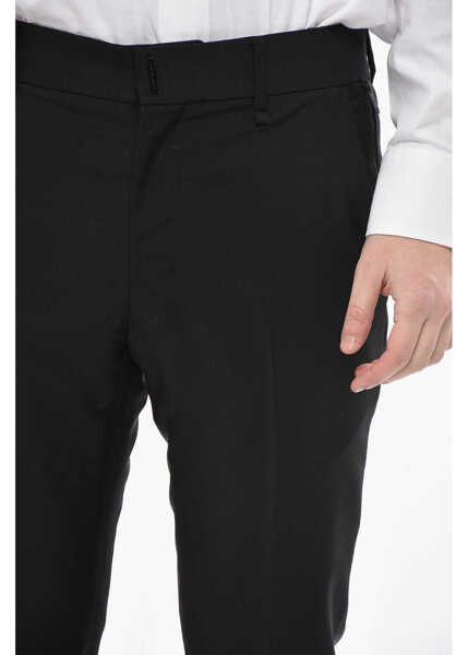 Pantaloni eleganti Givenchy Mohair-Blend Trousers With Zip Pocket Black Barbati (BM 19752302) 3
