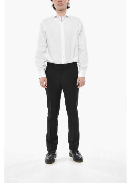 Pantaloni eleganti Givenchy Mohair-Blend Trousers With Zip Pocket Black Barbati (BM 19752302) 4