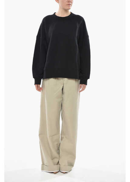 Bluze de trening Palm Angels Crewneck Sweatshirt Classic Logo In Brushed Cotton Black Femei (BM 19752305) 4