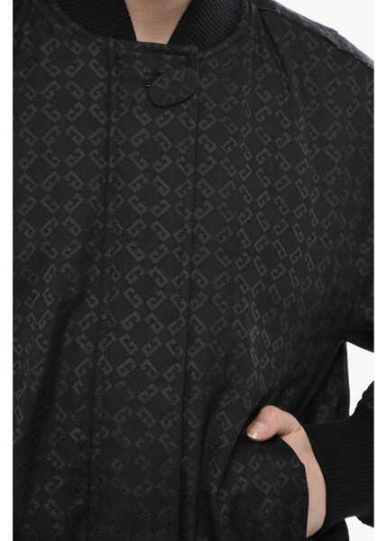 Bomber jacket Givenchy Monogram Wool-Blend Quilted Bomber Black Femei (BM 19752308) 3