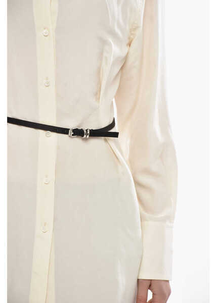Camasi casual Givenchy Silk Shirt With Slim Belt White Femei (BM 19752311) 3
