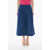 Marni Cotton Gaucho Trousers With Welt Pockets Blue