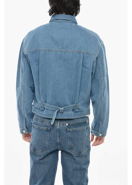 Geci de blugi Givenchy Mid-Wash Denim Jacket With Rear Martingale Light Blue Barbati (BM 19752329) 2