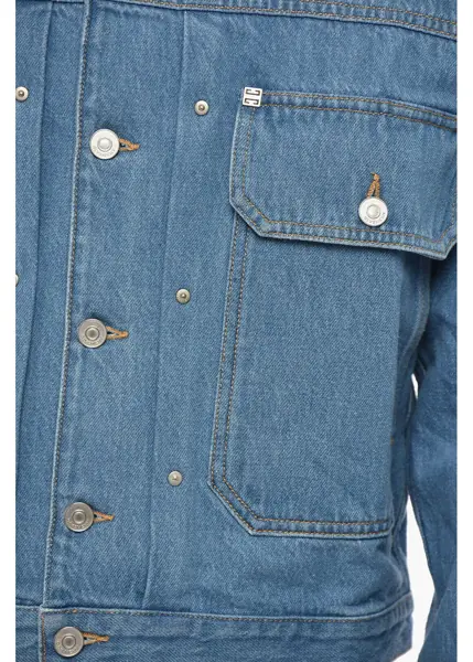 Geci de blugi Givenchy Mid-Wash Denim Jacket With Rear Martingale Light Blue Barbati (BM 19752329) 3