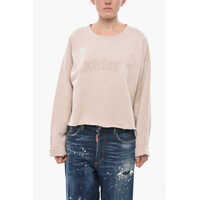 Bluze de trening Mm1 Cropped Oversized Sweatshirt With Raw Hem Femei
